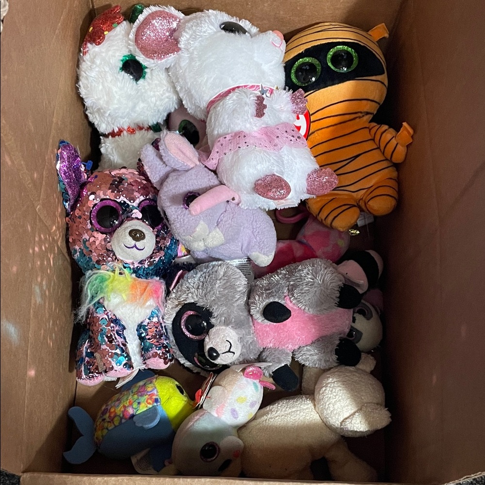 Colorful Plush Toy Set TY Beanies other plushies